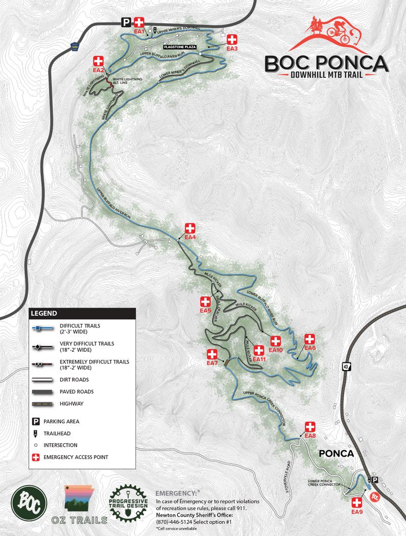 Boc ponca downhill top mtb trail