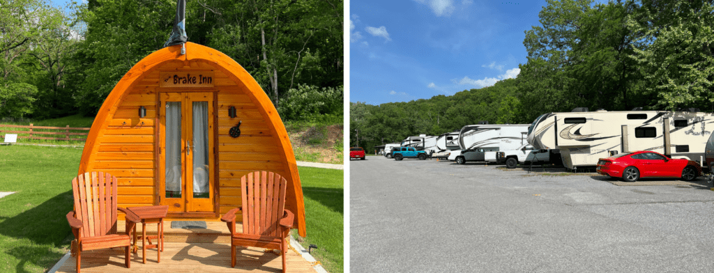 Tiny cabin and RV sites