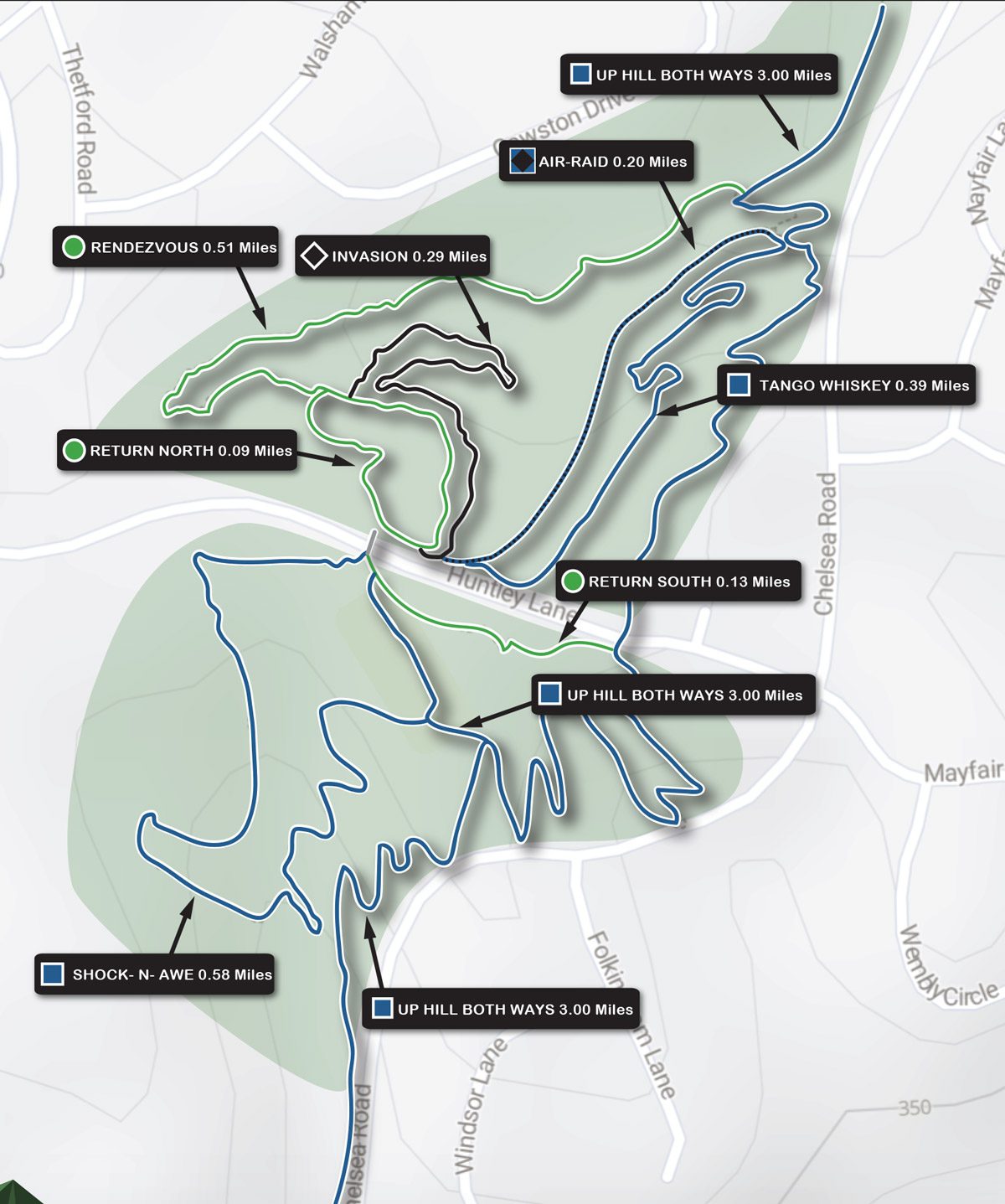 Blowing Springs Trail Map