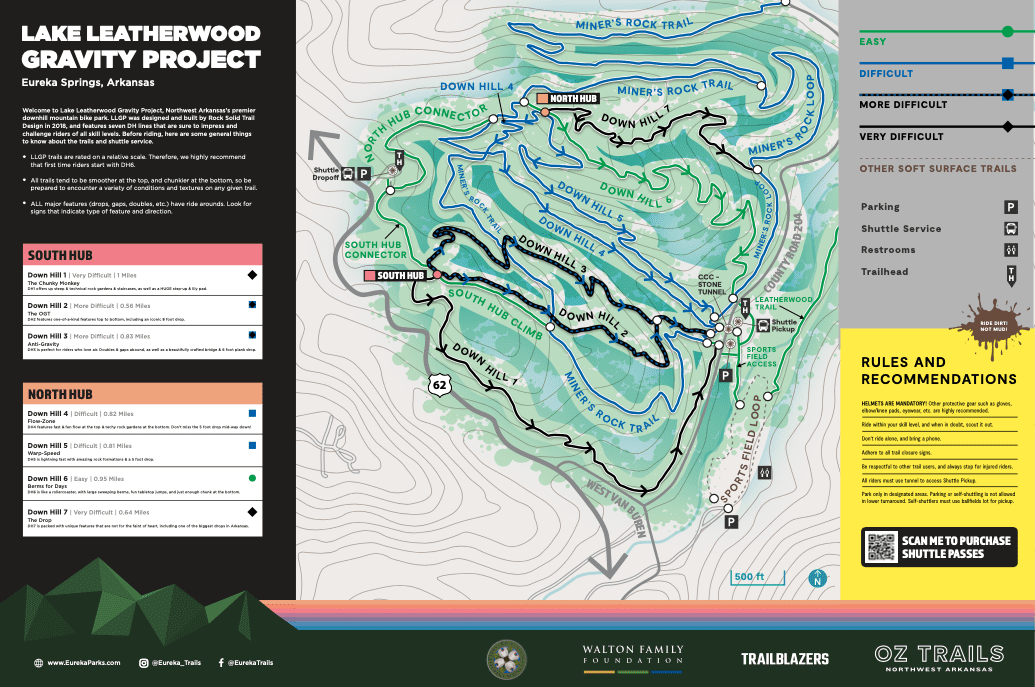 Lake Leatherwood trails map